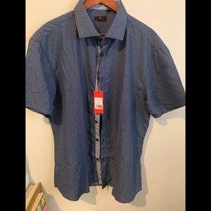 BC COLLECTION Navy blue and white MENS shirt